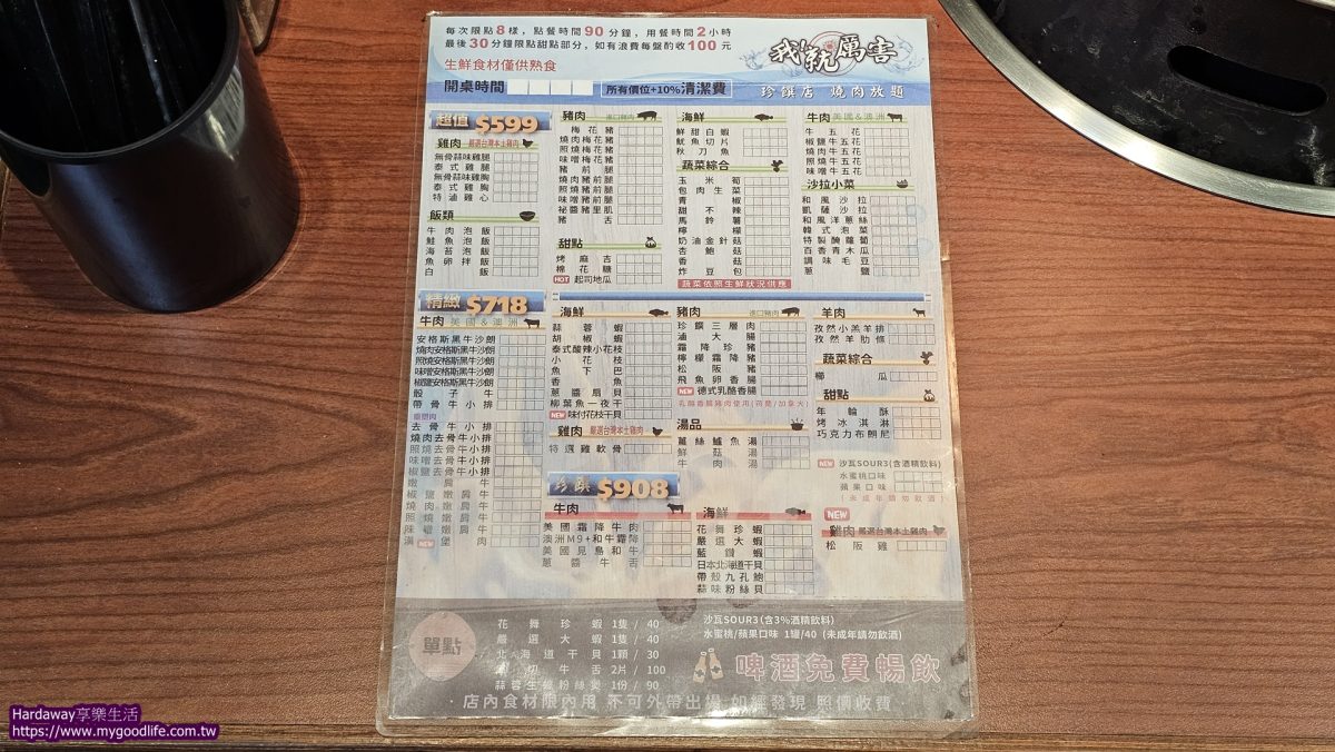 我!就厲害燒烤三重珍饌店菜單