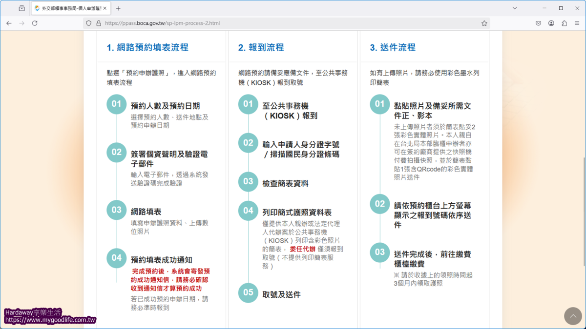 網路預約申辦護照