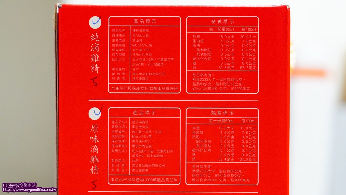 建菘滴雞精口味