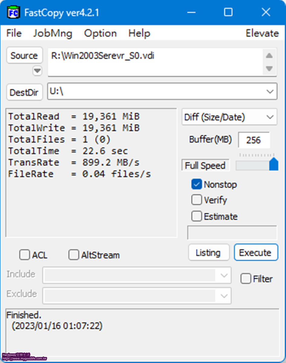 ASUS TUF Gaming A1 SSD外接盒測速