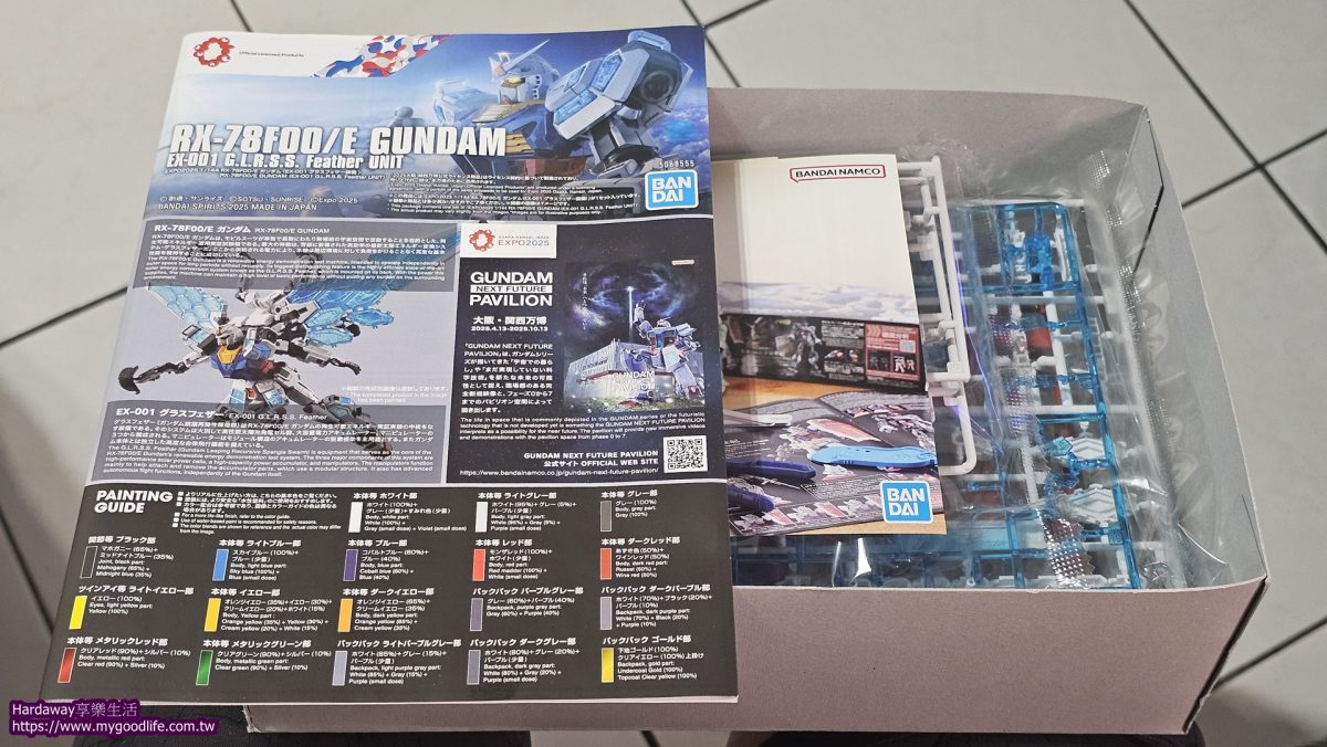 RX-78F00/E Gundam EX-001璃羽裝備模型