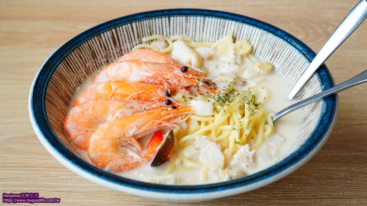 有籽義麵竹北文信店有籽白醬綜合海鮮義式湯麵