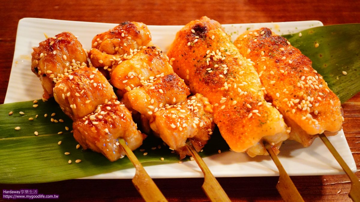 悄悄杯居酒屋醬燒雞腿肉串和明太子雞腿肉串